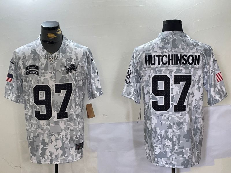 Men Detroit Lions #97 Hutchinson Nike Arctic Camo 2024 Salute to Service Limited NFL Jersey->detroit lions->NFL Jersey